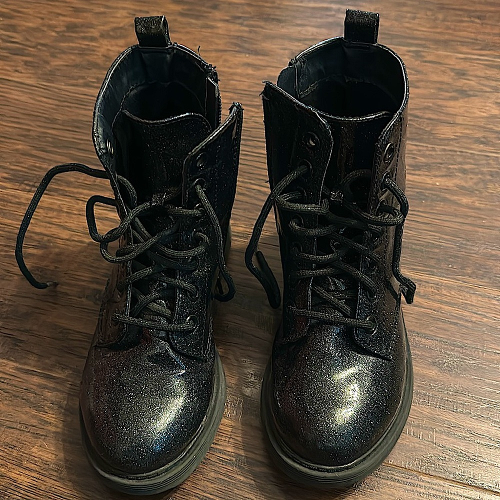 Wonder Nation Sparkle Combat Boot Little Girls Size 12